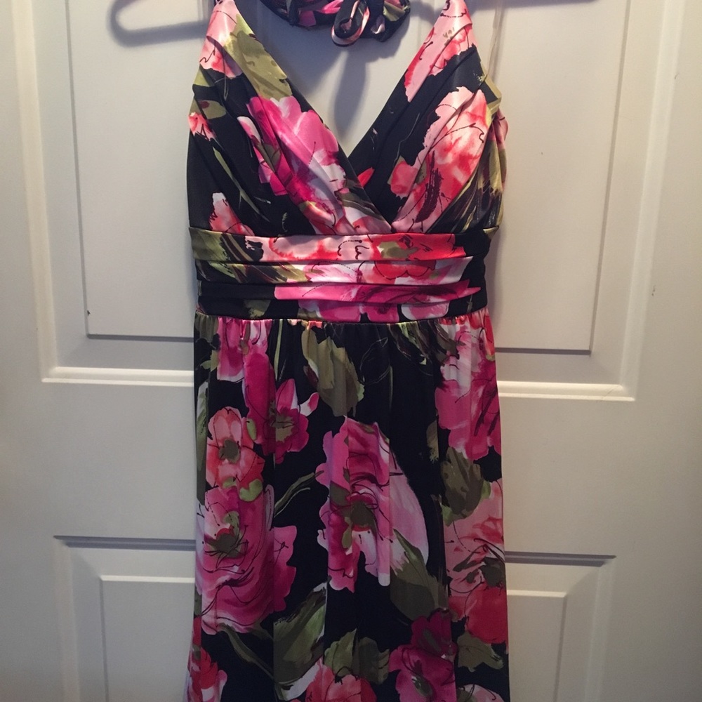 Floral halter dress